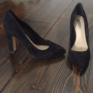Saks Fifth Avenue Black Suede 4” Heels